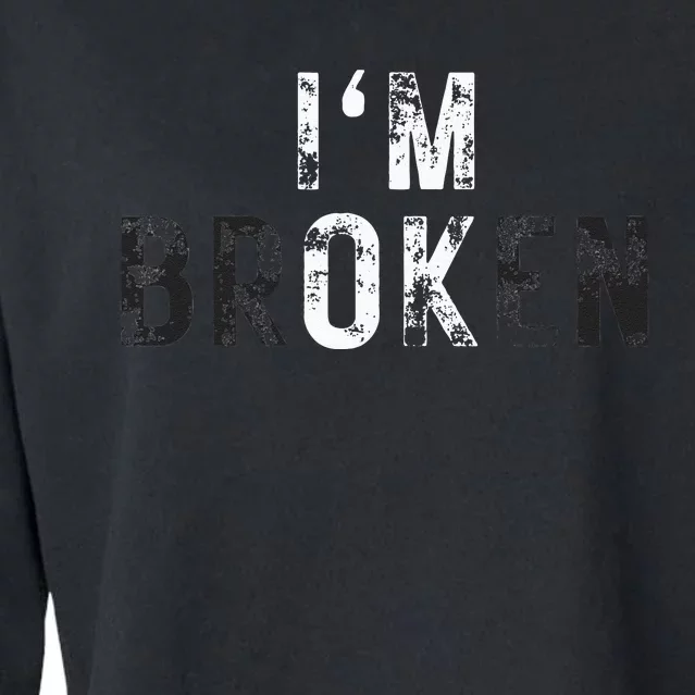 Im Ok Broken Cropped Pullover Crew