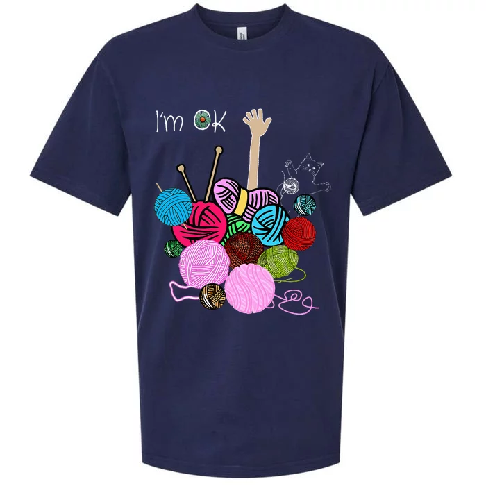 IM Ok Crochet And Knitting Funny Crocheting Sueded Cloud Jersey T-Shirt