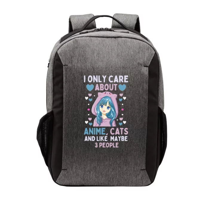 I Only Care About Anime & Cats And Like 3 People Japan Anime Vector Backpack