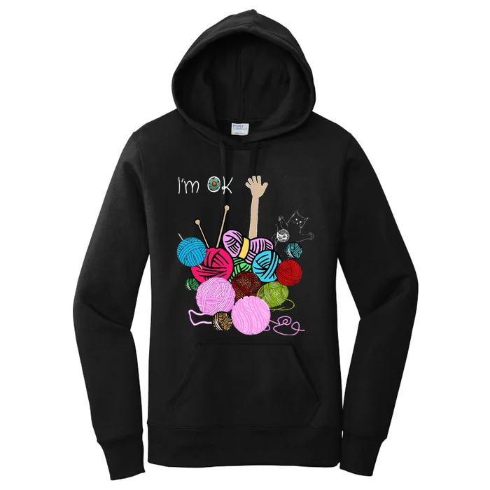 Im Ok Crochet And Knitting Funny Crocheting Women's Pullover Hoodie