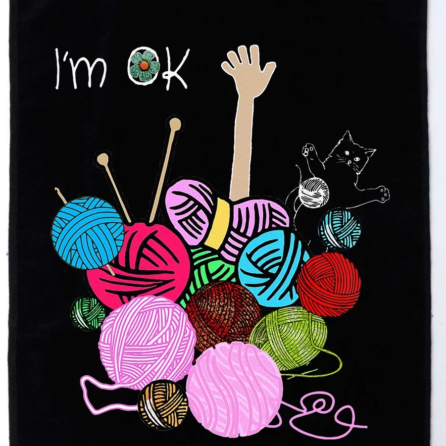 Im Ok Crochet And Knitting Funny Crocheting Platinum Collection Golf Towel