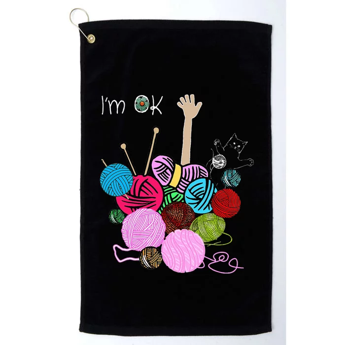 Im Ok Crochet And Knitting Funny Crocheting Platinum Collection Golf Towel