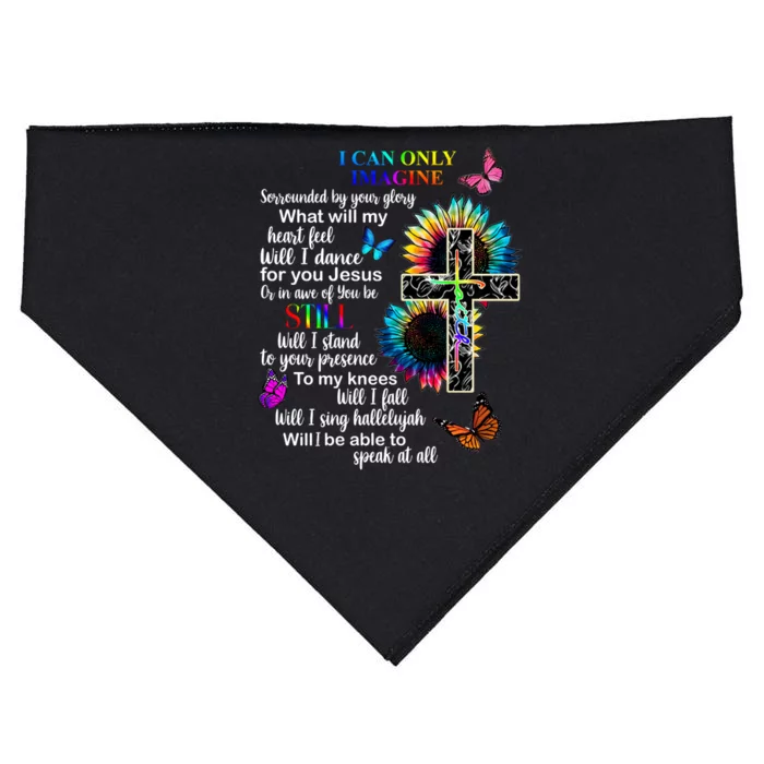 I Only Can Imagine Faith Christian Jesus God USA-Made Doggie Bandana