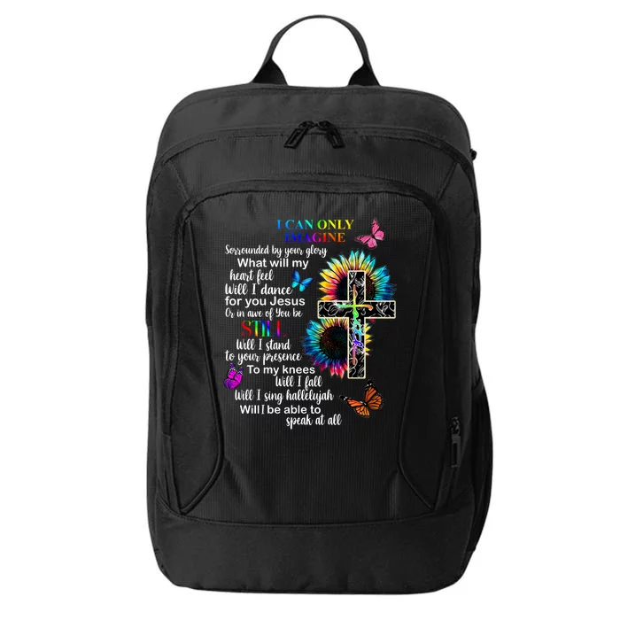 I Only Can Imagine Faith Christian Jesus God City Backpack