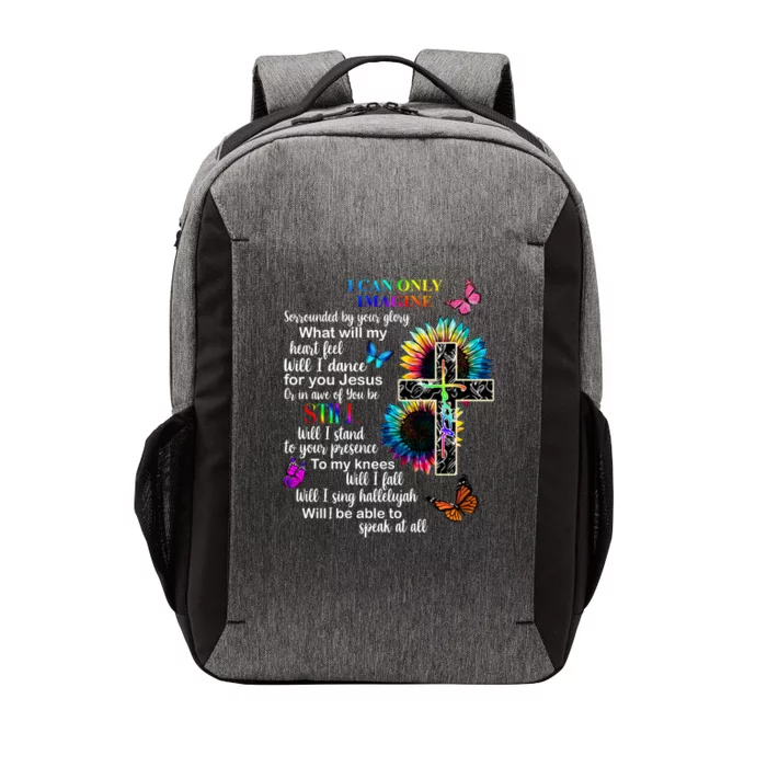 I Only Can Imagine Faith Christian Jesus God Vector Backpack