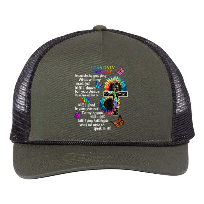 I Only Can Imagine Faith Christian Jesus God Retro Rope Trucker Hat Cap