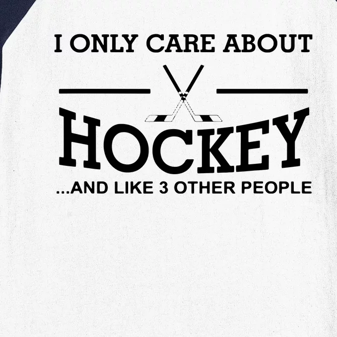 I Only Care About Hockey Gifts Idea For Sport Hockey Baseball Sleeve Shirt