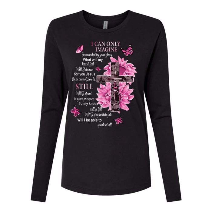 I Only Can Imagine Faith Christian Catholic Jesus God Lover Womens Cotton Relaxed Long Sleeve T-Shirt