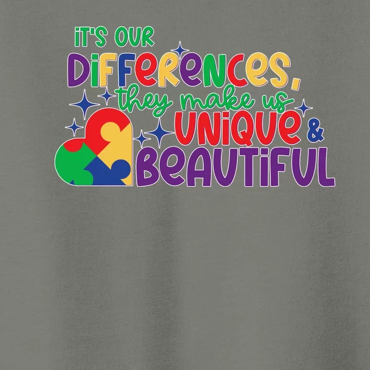 Its Our Differences They Make Us Unique And Beautiful Toddler T-Shirt