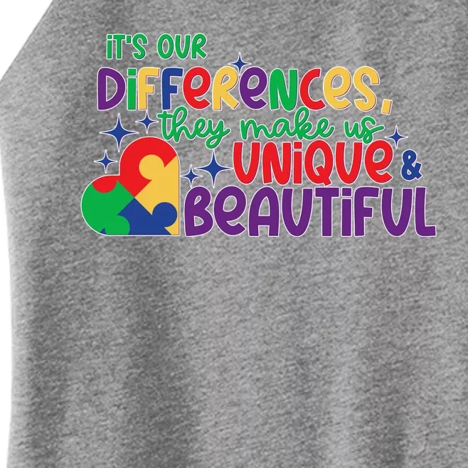 Its Our Differences They Make Us Unique And Beautiful Women’s Perfect Tri Rocker Tank