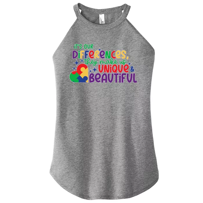 Its Our Differences They Make Us Unique And Beautiful Women’s Perfect Tri Rocker Tank