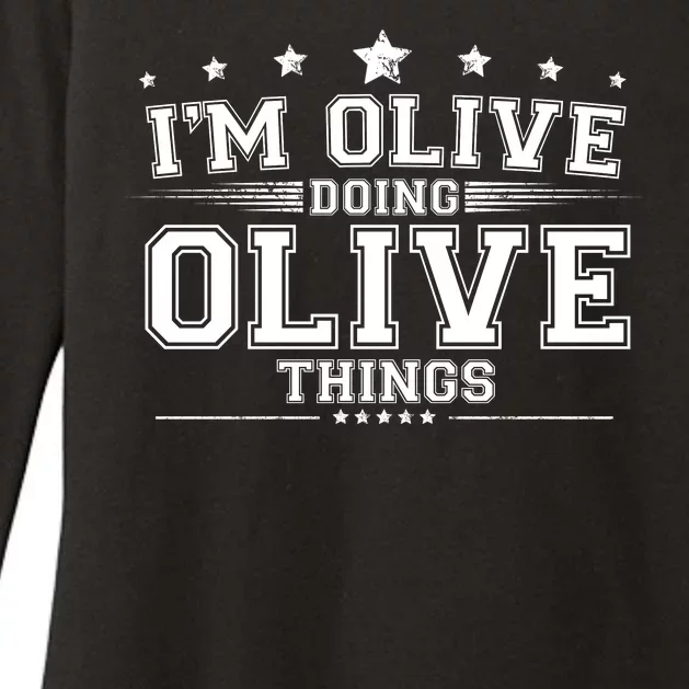 Im Olive Doing Olive Things Womens CVC Long Sleeve Shirt