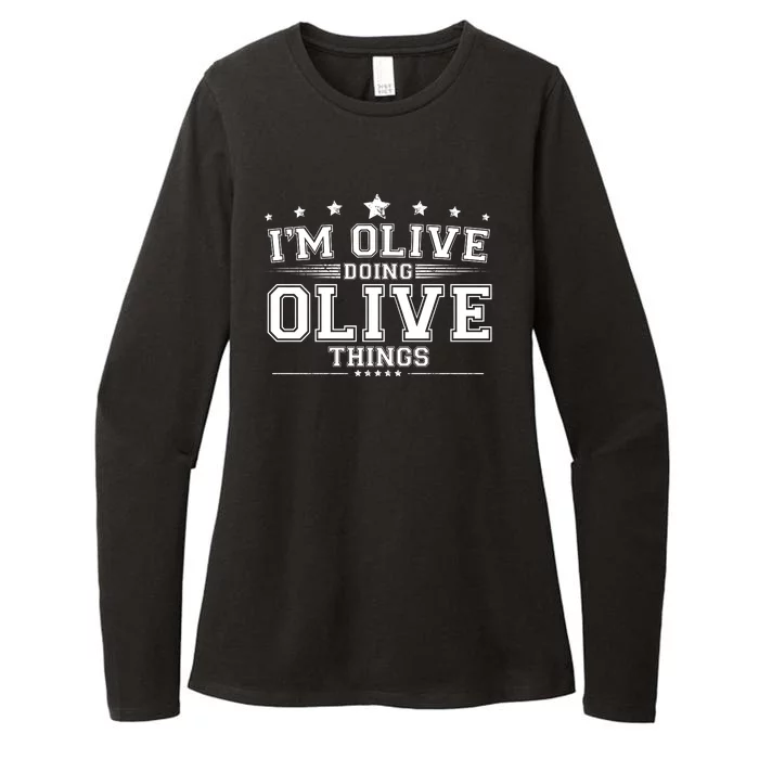 Im Olive Doing Olive Things Womens CVC Long Sleeve Shirt