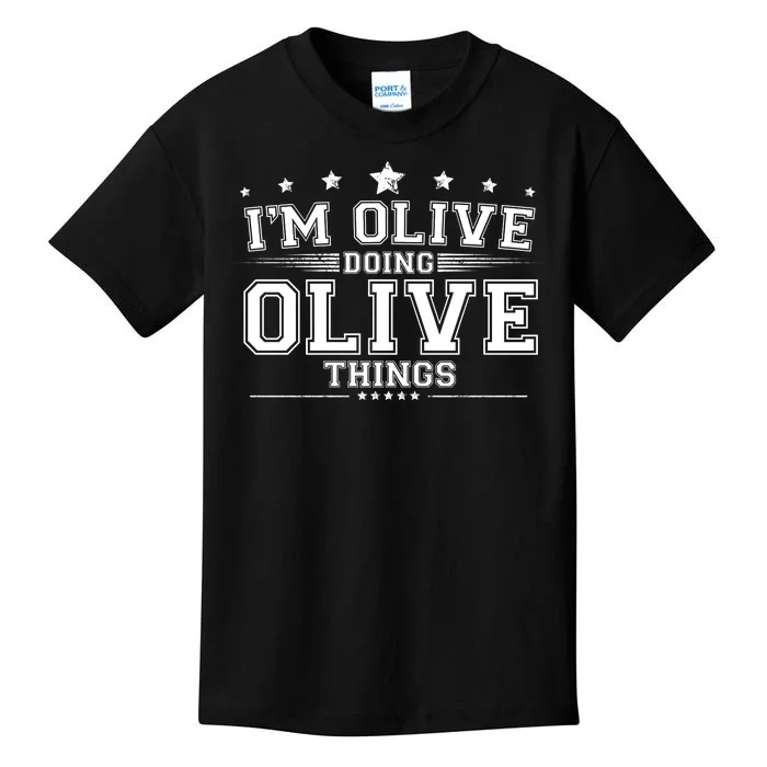 Im Olive Doing Olive Things Kids T-Shirt