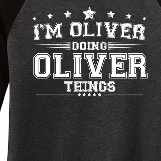 Im Oliver Doing Oliver Things Women's Tri-Blend 3/4-Sleeve Raglan Shirt