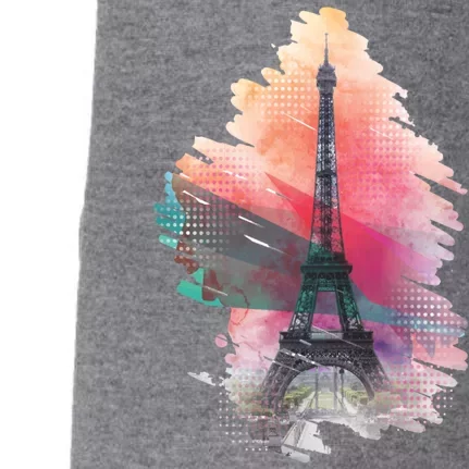 Illustration Of Eiffel Tower In Paris Doggie 3-End Fleece Hoodie