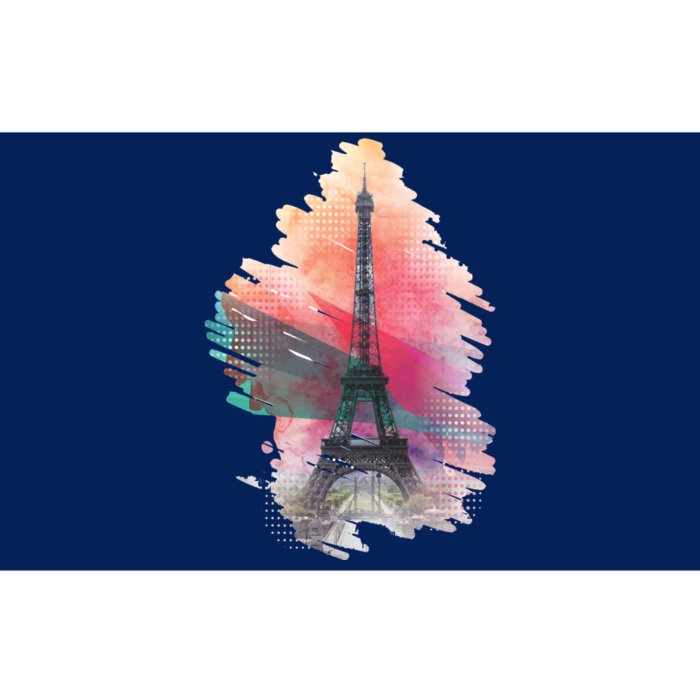 Illustration Of Eiffel Tower In Paris Bumper Sticker