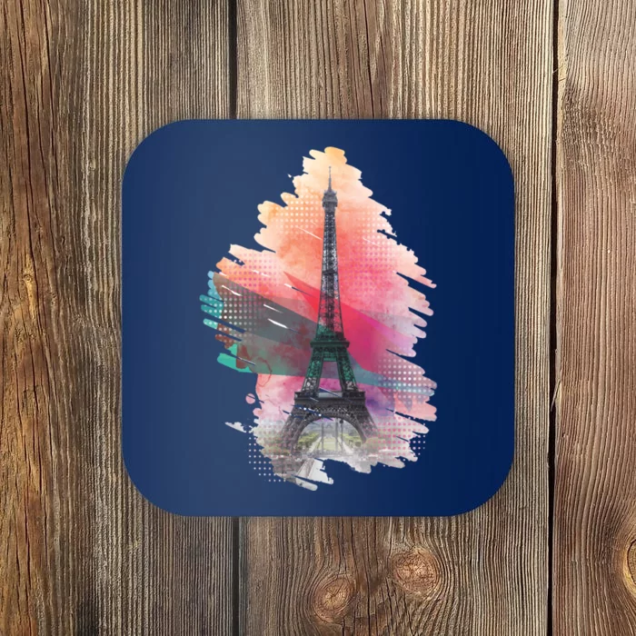 Illustration Of Eiffel Tower In Paris Coaster