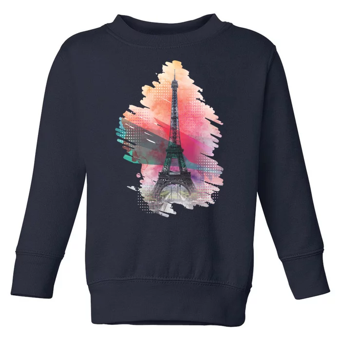 Illustration Of Eiffel Tower In Paris Toddler Sweatshirt