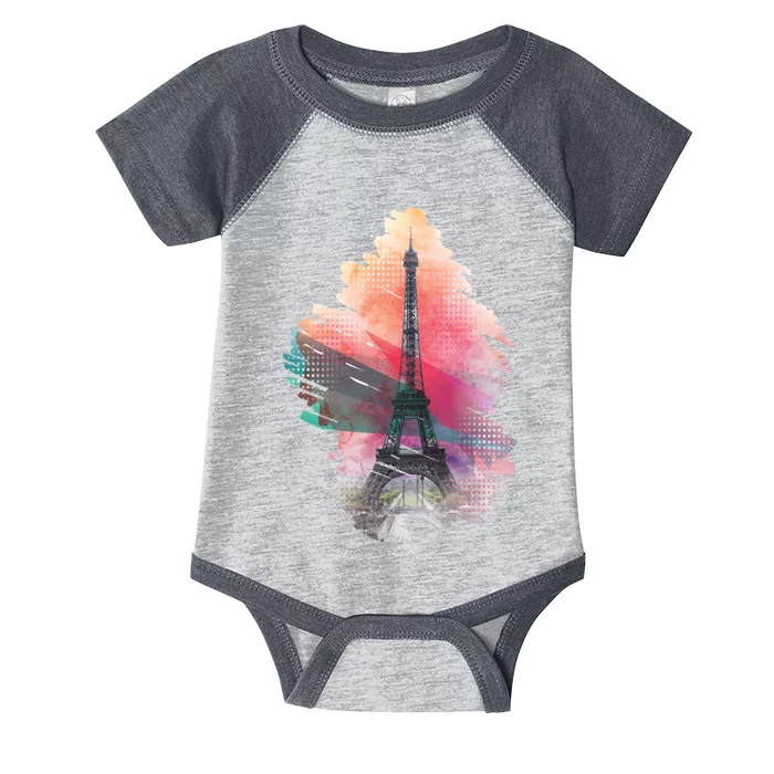 Illustration Of Eiffel Tower In Paris Infant Baby Jersey Bodysuit