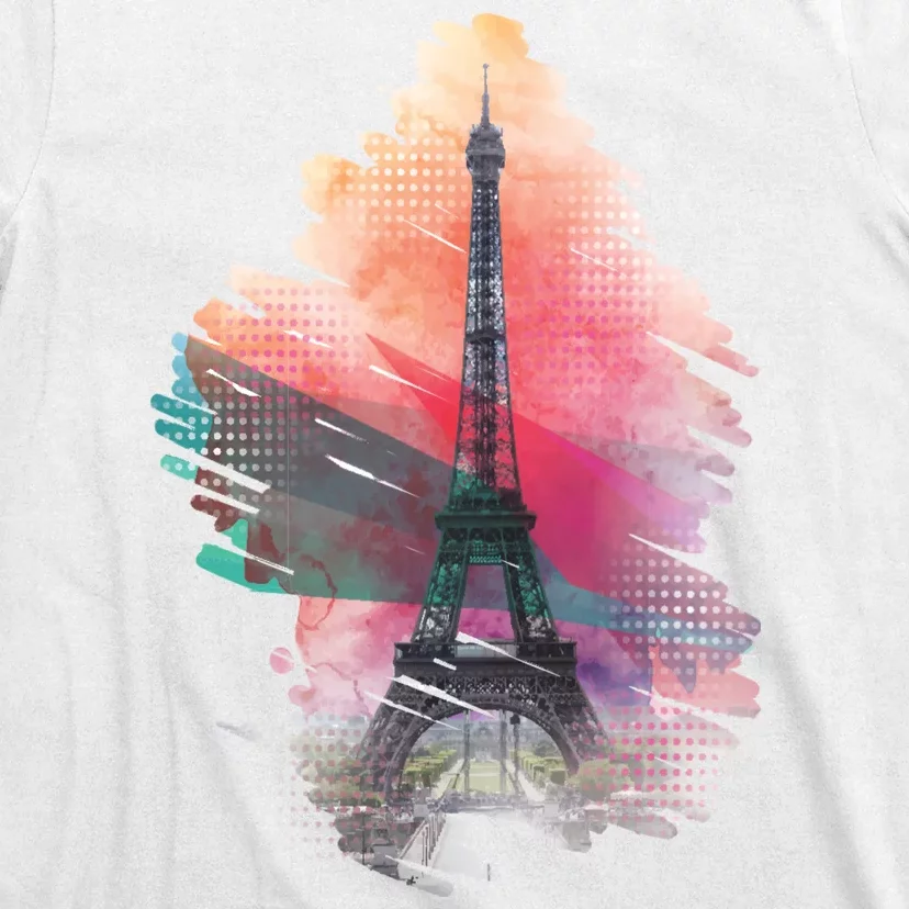 Illustration Of Eiffel Tower In Paris T-Shirt