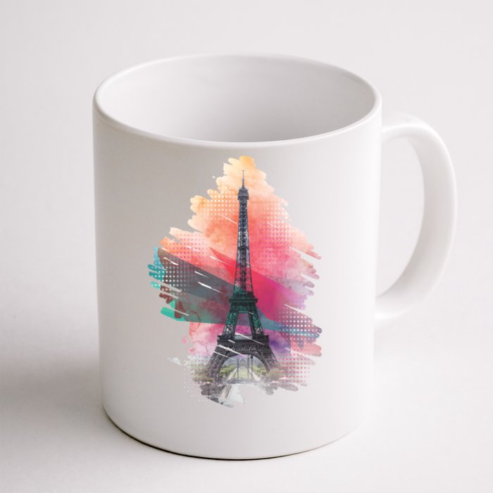 Illustration Of Eiffel Tower In Paris Front & Back Coffee Mug