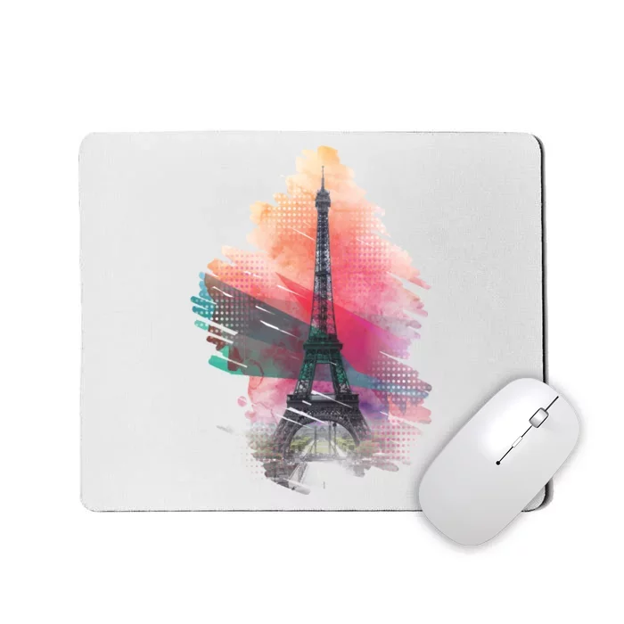 Illustration Of Eiffel Tower In Paris Mousepad