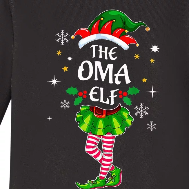 Im Oma Elf Cute Family Christmas Matching Baby Long Sleeve Bodysuit