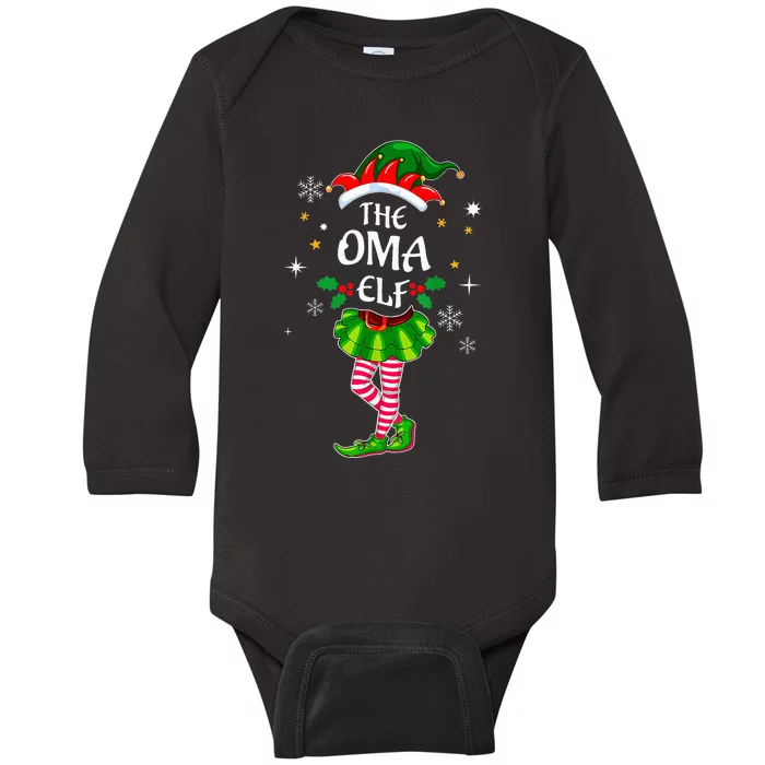 Im Oma Elf Cute Family Christmas Matching Baby Long Sleeve Bodysuit