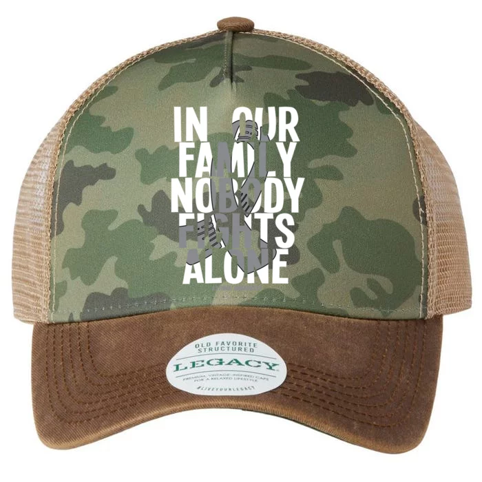 In Our Family Nobody Fights Alone Asthma Awareness Great Gift Legacy Tie Dye Trucker Hat