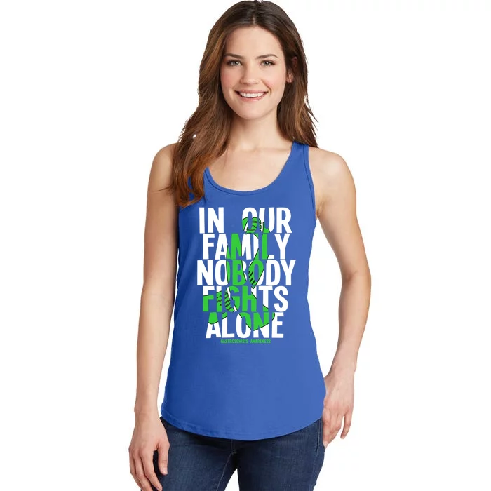 In Our Family Nobody Fights Alone Gastroschisis Awareness Gift Ladies Essential Tank