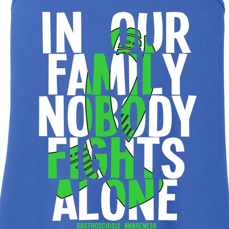 In Our Family Nobody Fights Alone Gastroschisis Awareness Gift Ladies Essential Tank