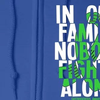 In Our Family Nobody Fights Alone Gastroschisis Awareness Gift Full Zip Hoodie