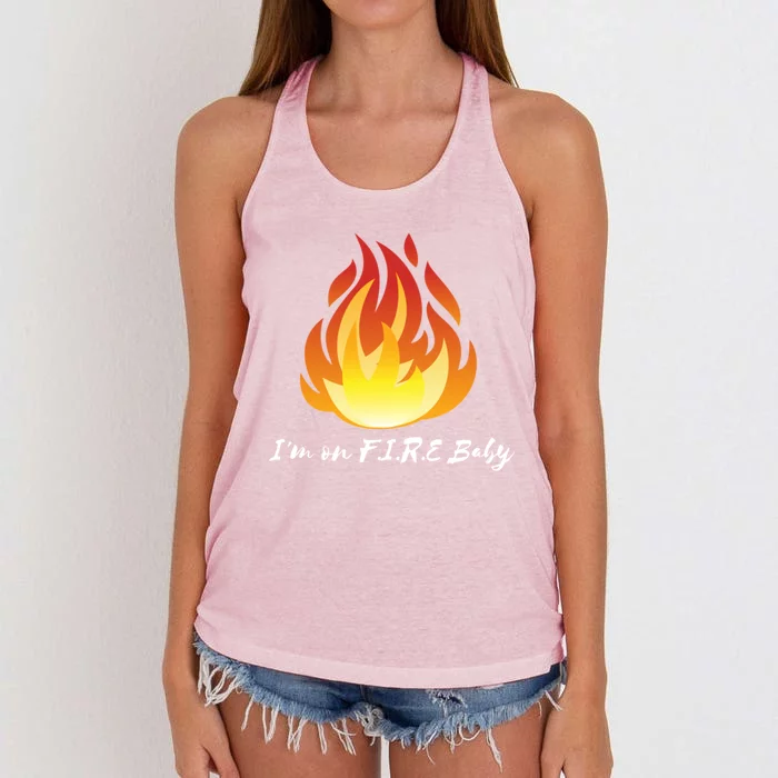 Im On Fire Financial Freedom Gift Women's Knotted Racerback Tank