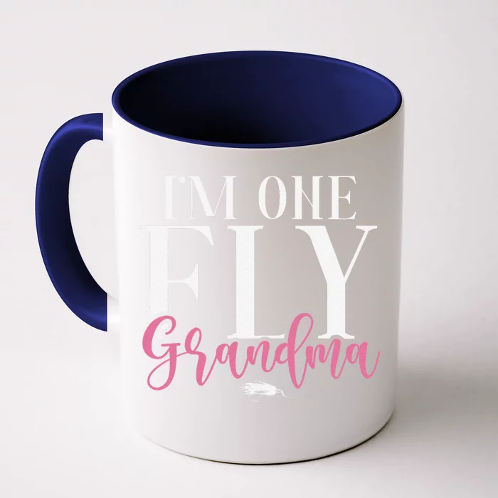 Im One Fly Grandma Fly Fishing Grandma Front & Back Coffee Mug