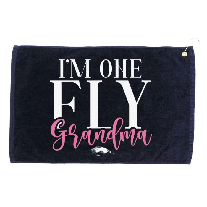 Im One Fly Grandma Fly Fishing Grandma Grommeted Golf Towel