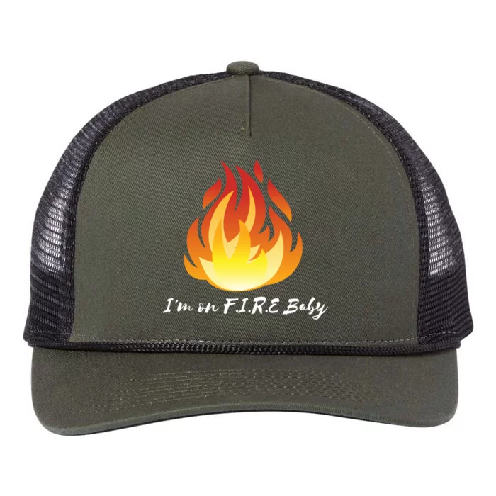 Im On Fire Financial Freedom Funny Gift Retro Rope Trucker Hat Cap