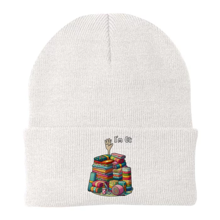 IM Okay Funny Quilting Knit Cap Winter Beanie