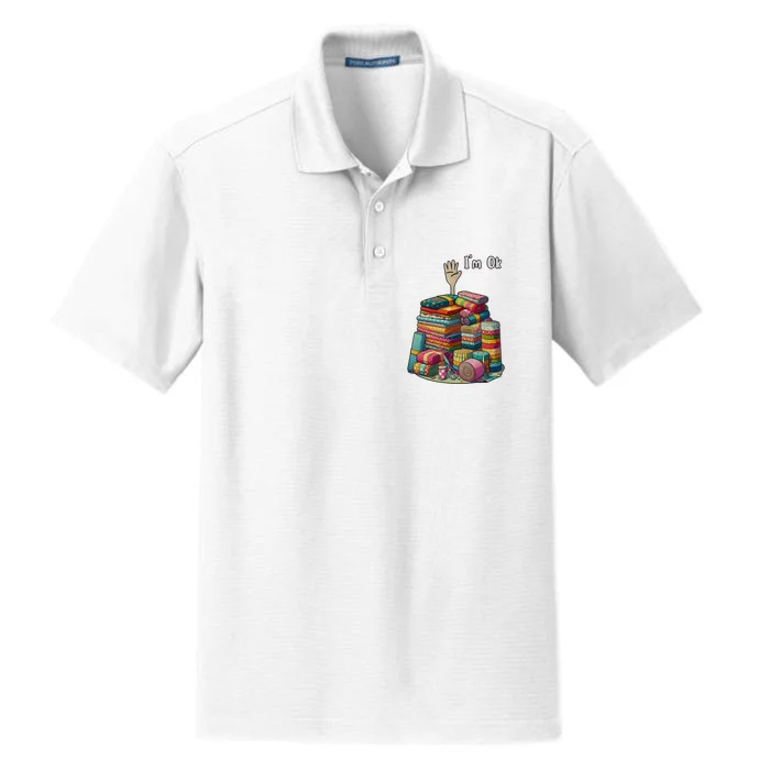 IM Okay Funny Quilting Dry Zone Grid Performance Polo