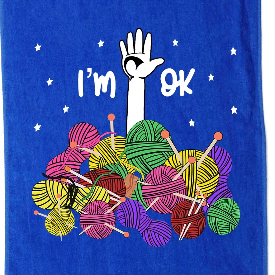 Im Ok Funny Yarn Knitting Crochet Funny Crocheting Platinum Collection Golf Towel