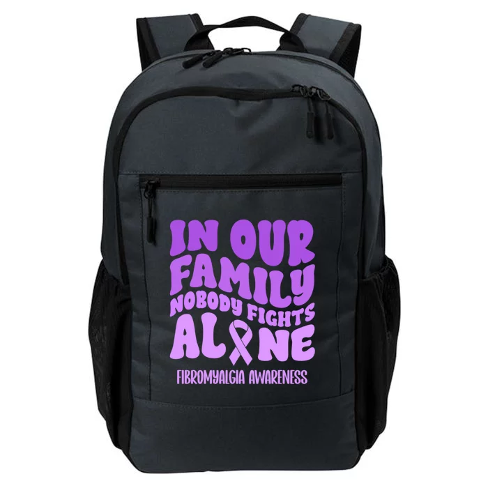 In Our Family Nobody Fights Alone Fibromyalgia Awareness Cute Gift Daily Commute Backpack