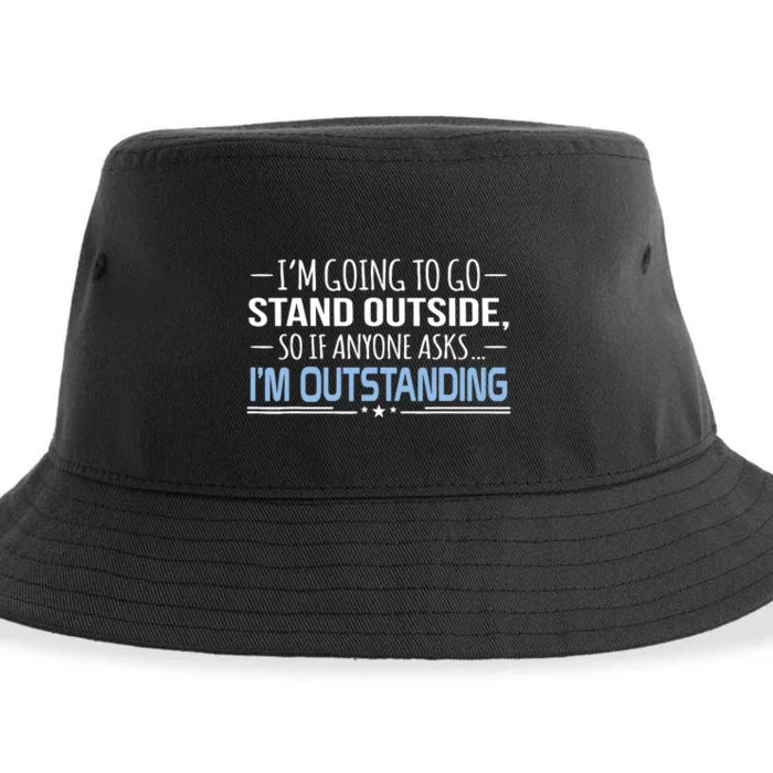 I'm Outstanding Funny Sarcasm Graphic Sustainable Bucket Hat