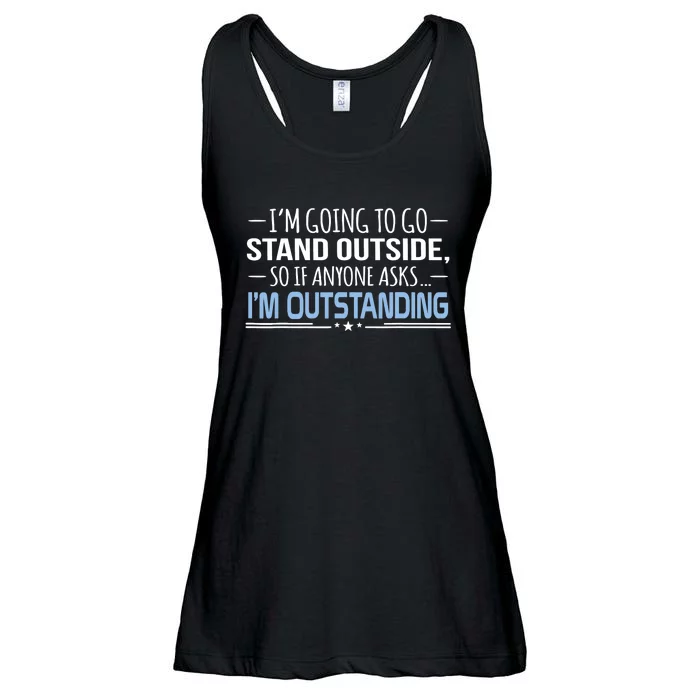 I'm Outstanding Funny Sarcasm Graphic Ladies Essential Flowy Tank