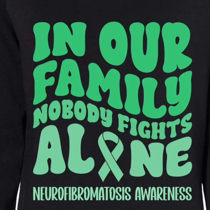 In Our Family Nobody Fights Alone Neurofibromatosis Gift Womens California Wash Sweatshirt