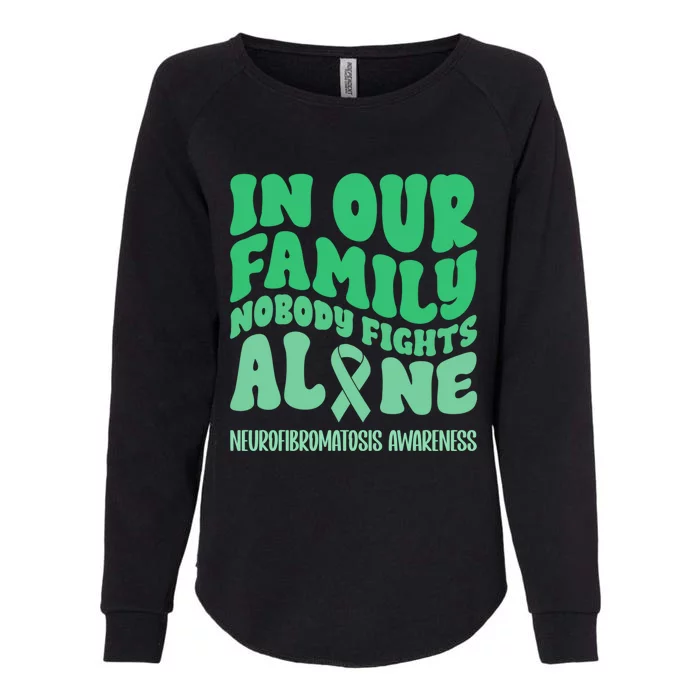 In Our Family Nobody Fights Alone Neurofibromatosis Gift Womens California Wash Sweatshirt