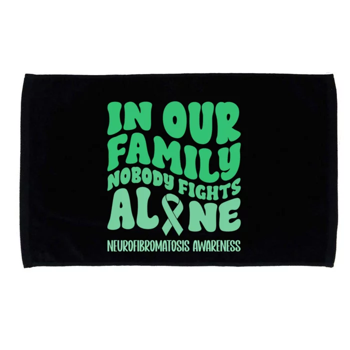 In Our Family Nobody Fights Alone Neurofibromatosis Gift Microfiber Hand Towel