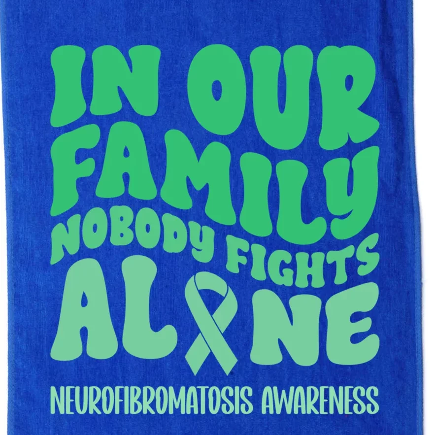 In Our Family Nobody Fights Alone Neurofibromatosis Gift Platinum Collection Golf Towel