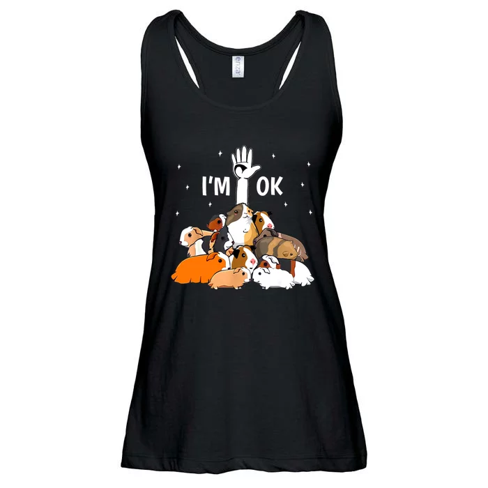 I’m Ok Funny Guinea Pigs Lover Ladies Essential Flowy Tank