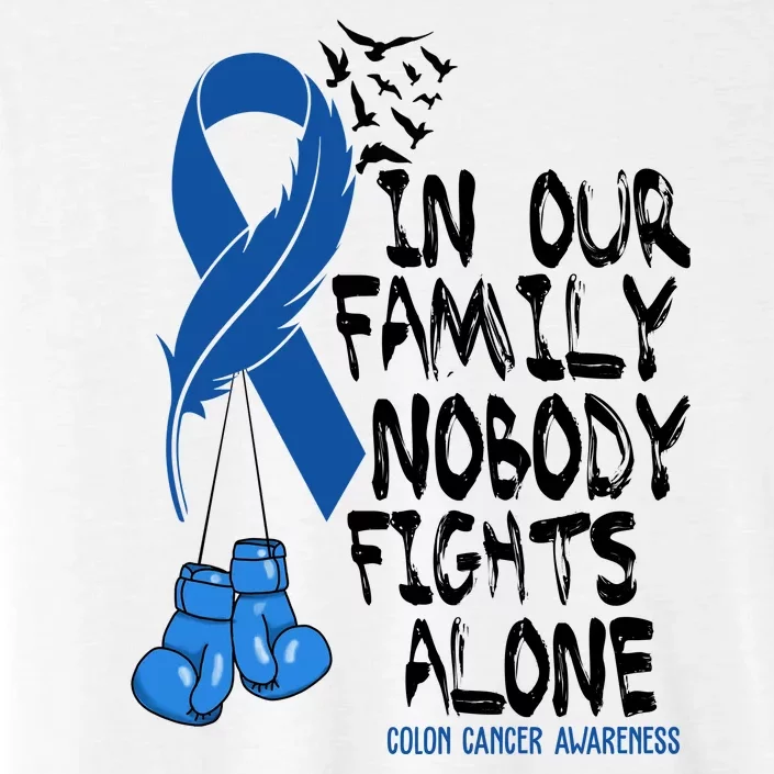 In Our Family Nobody Fights Alone Colon Cancer Awareness ChromaSoft Performance T-Shirt