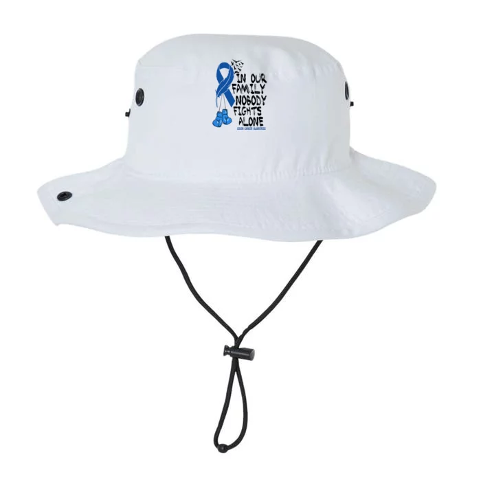 In Our Family Nobody Fights Alone Colon Cancer Awareness Legacy Cool Fit Booney Bucket Hat